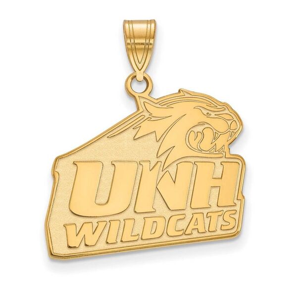 14k Gold Plated Silver Univ. of New Hampshire Large Pendant